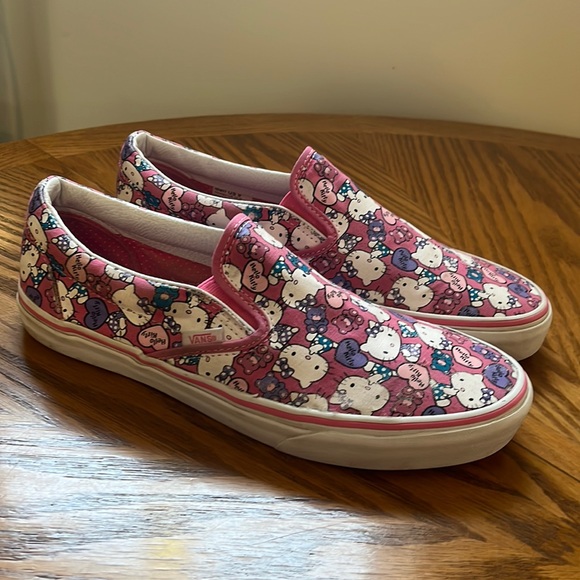 Hello Kitty x Vans Slip Ons Pink / White W10.5 | M9 GUC - Picture 4 of 17